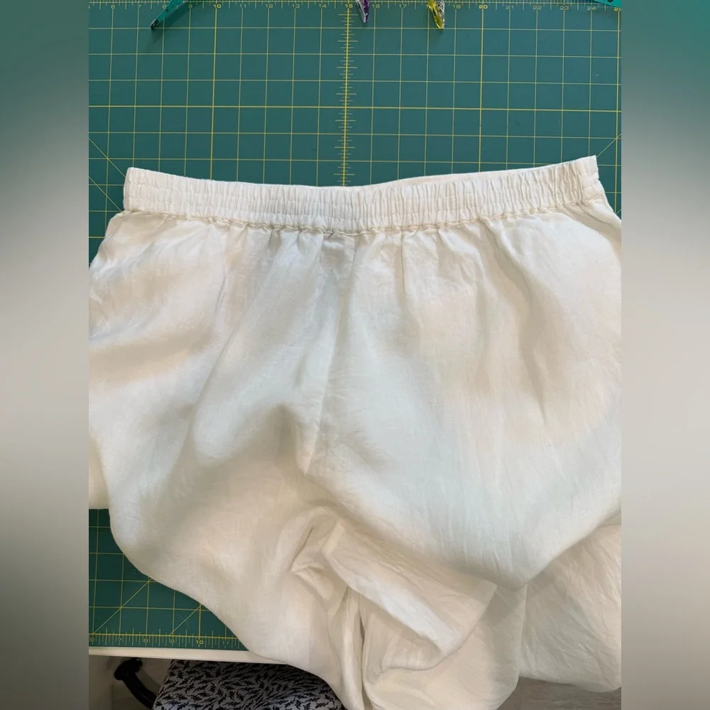 Summer = White Linen Wide-Leg Pants - Picture 5 of 7